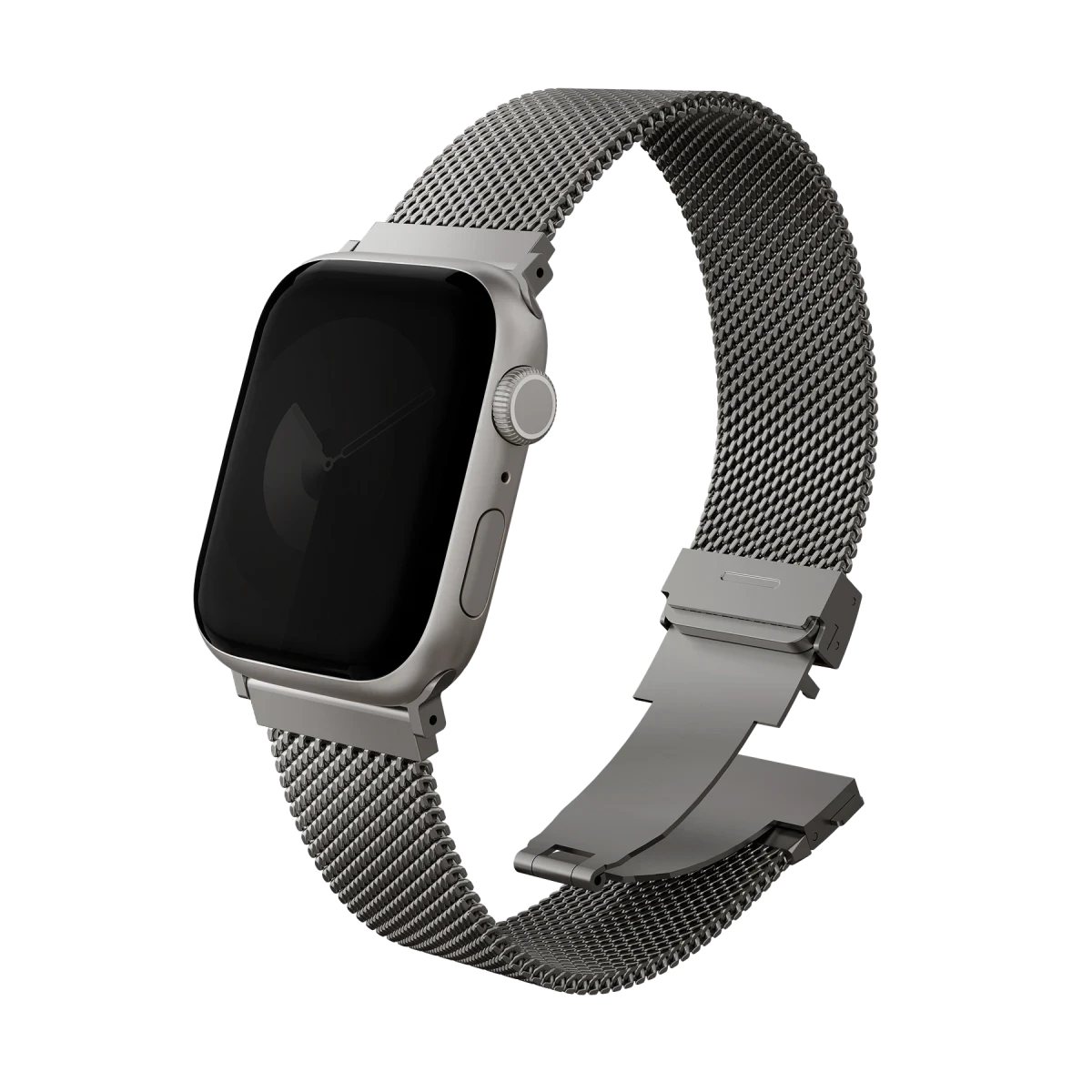 Uniq Apple Watch Ultra 49mm Dante Pro Çelik Örgü Kordon - Titan Gri